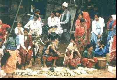 Ladies at the Patan market